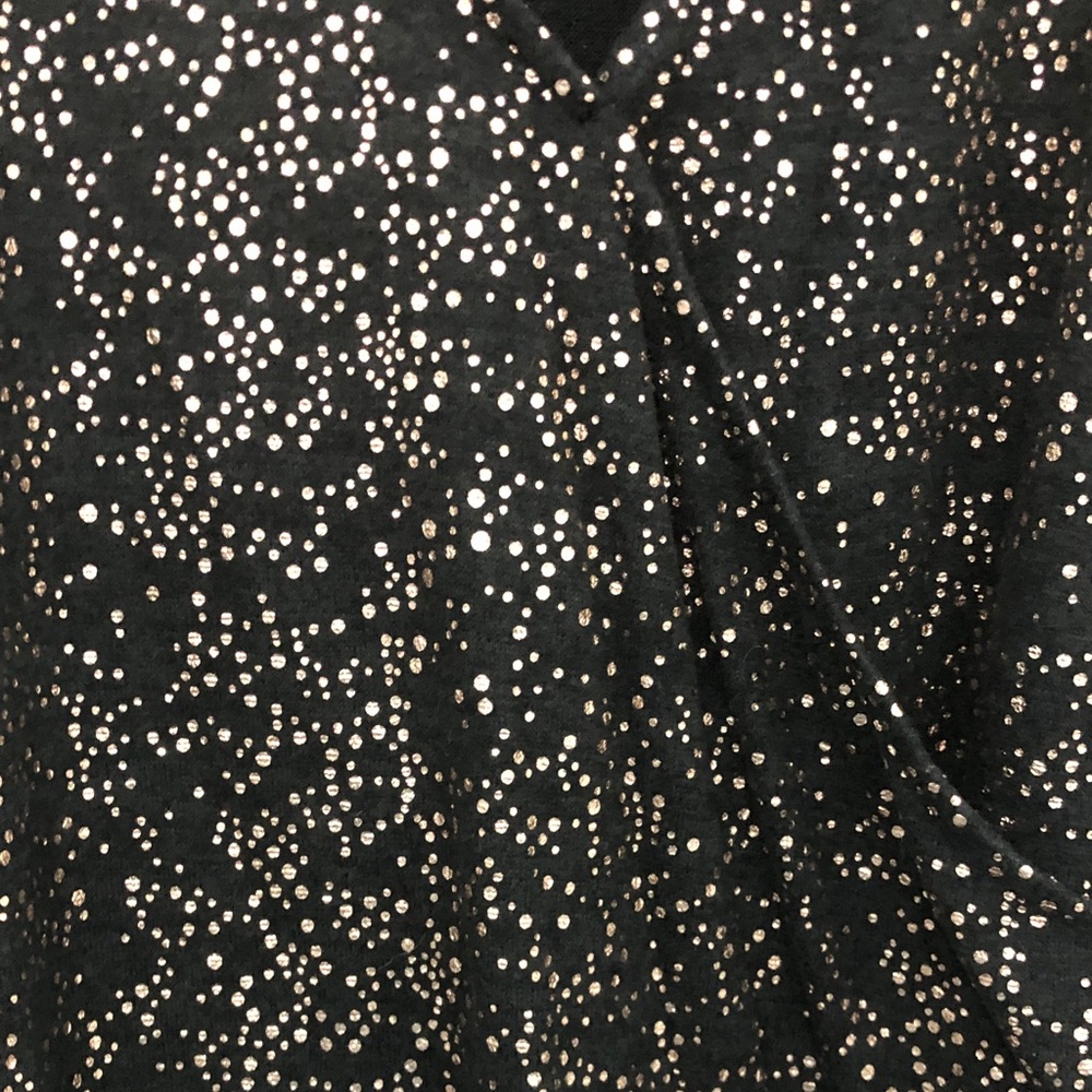 Lush Black Blouse with Gold Accents - Picture 3 of 6